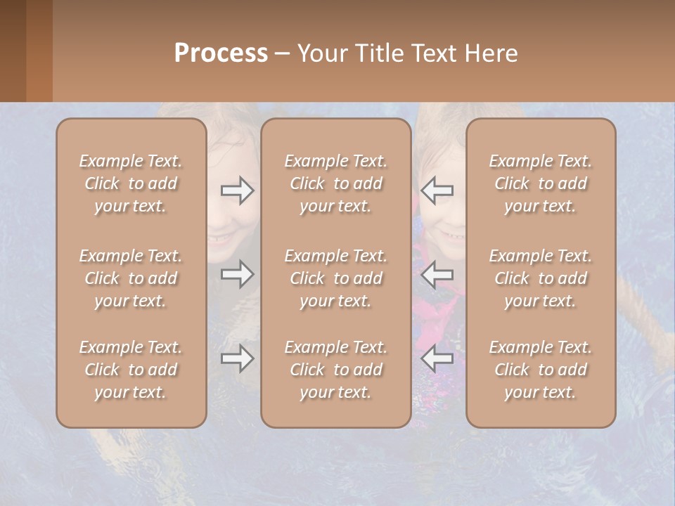 Two Children In A Swimming Pool Powerpoint Template PowerPoint Template
