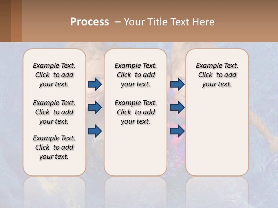 Two Children In A Swimming Pool Powerpoint Template PowerPoint Template