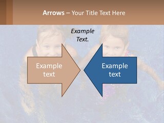 Two Children In A Swimming Pool Powerpoint Template PowerPoint Template
