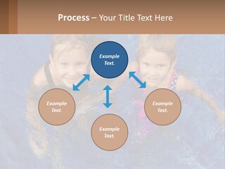 Two Children In A Swimming Pool Powerpoint Template PowerPoint Template