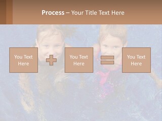 Two Children In A Swimming Pool Powerpoint Template PowerPoint Template