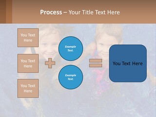 Two Children In A Swimming Pool Powerpoint Template PowerPoint Template