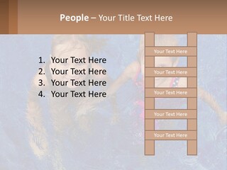 Two Children In A Swimming Pool Powerpoint Template PowerPoint Template