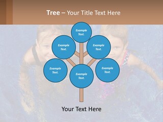 Two Children In A Swimming Pool Powerpoint Template PowerPoint Template