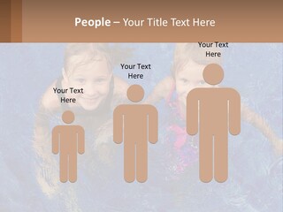 Two Children In A Swimming Pool Powerpoint Template PowerPoint Template