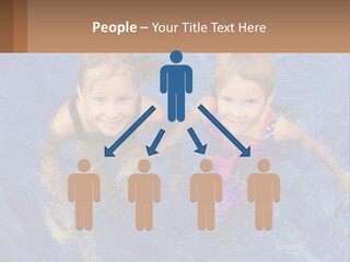 Two Children In A Swimming Pool Powerpoint Template PowerPoint Template