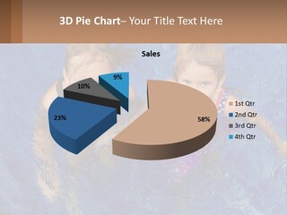 Two Children In A Swimming Pool Powerpoint Template PowerPoint Template