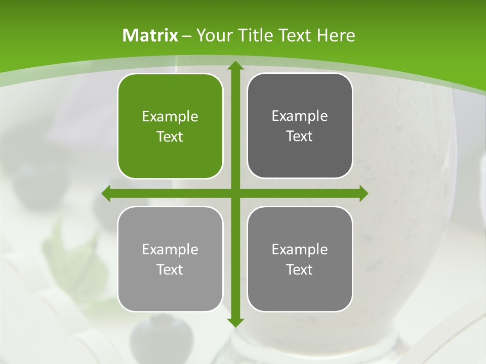 A Glass Filled With A Smoothie Next To Blueberries PowerPoint Template