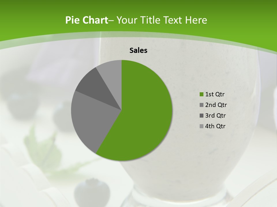 A Glass Filled With A Smoothie Next To Blueberries PowerPoint Template