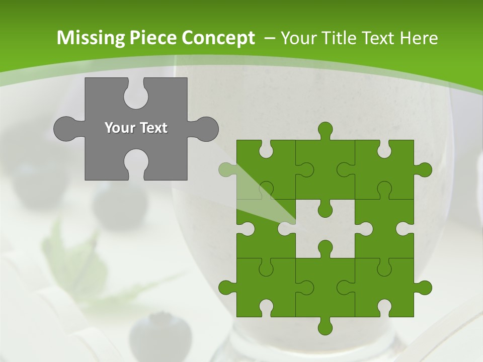 A Glass Filled With A Smoothie Next To Blueberries PowerPoint Template