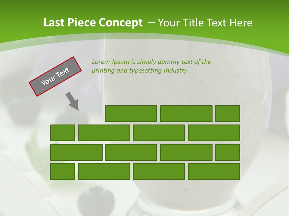 A Glass Filled With A Smoothie Next To Blueberries PowerPoint Template