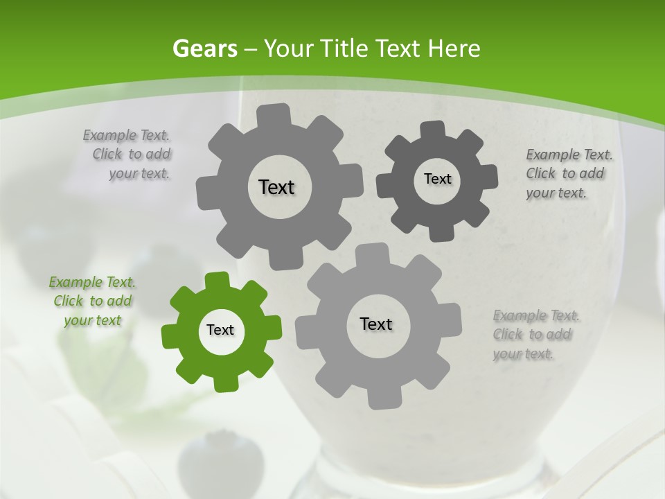 A Glass Filled With A Smoothie Next To Blueberries PowerPoint Template