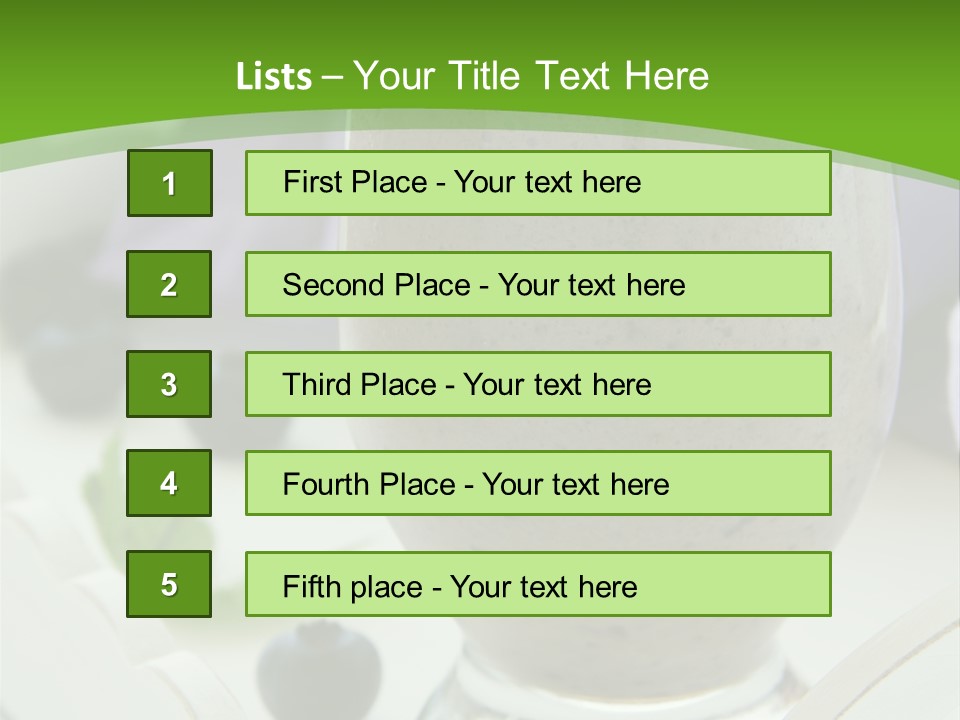 A Glass Filled With A Smoothie Next To Blueberries PowerPoint Template