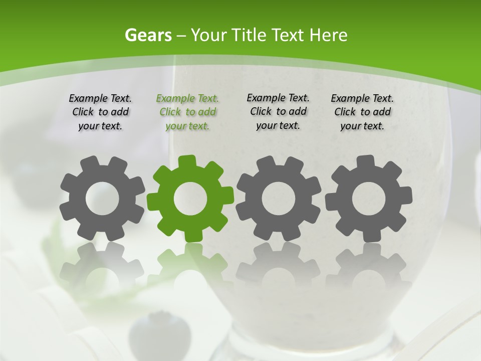 A Glass Filled With A Smoothie Next To Blueberries PowerPoint Template