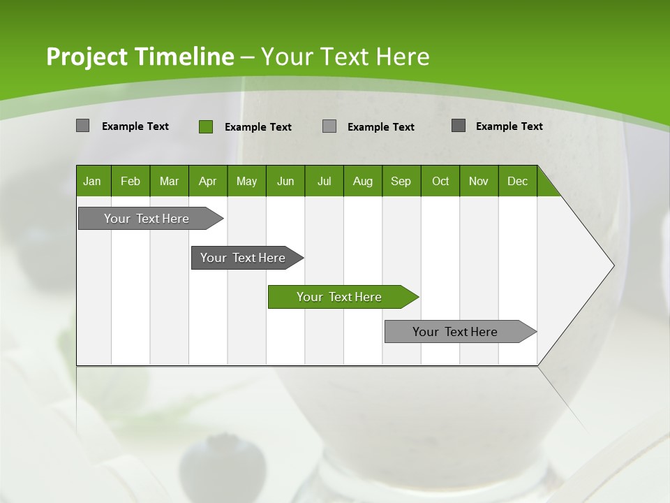 A Glass Filled With A Smoothie Next To Blueberries PowerPoint Template