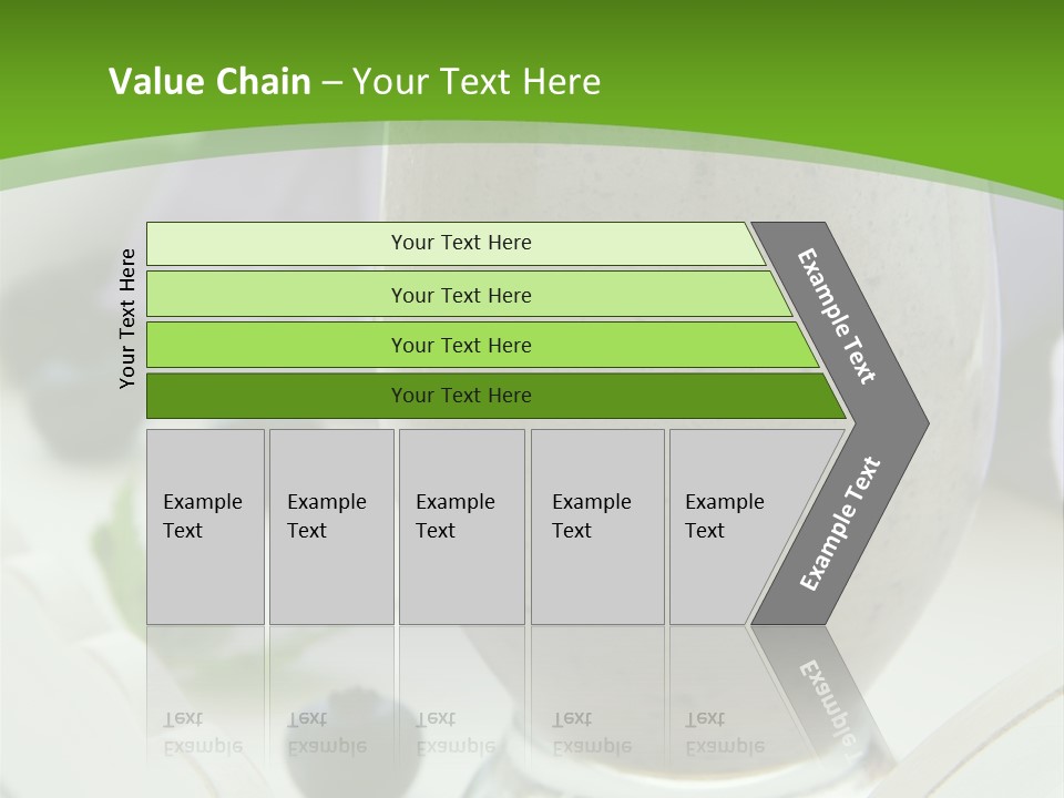 A Glass Filled With A Smoothie Next To Blueberries PowerPoint Template