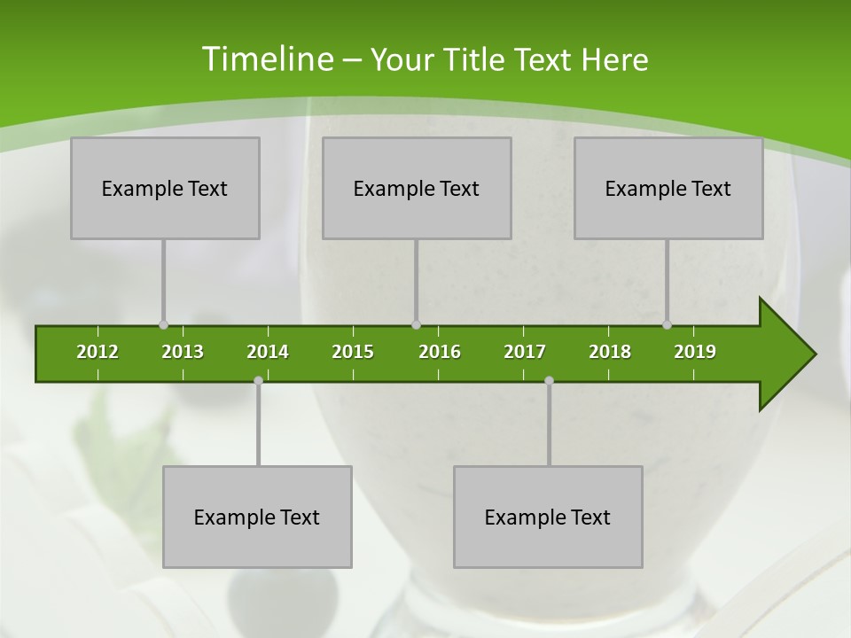 A Glass Filled With A Smoothie Next To Blueberries PowerPoint Template