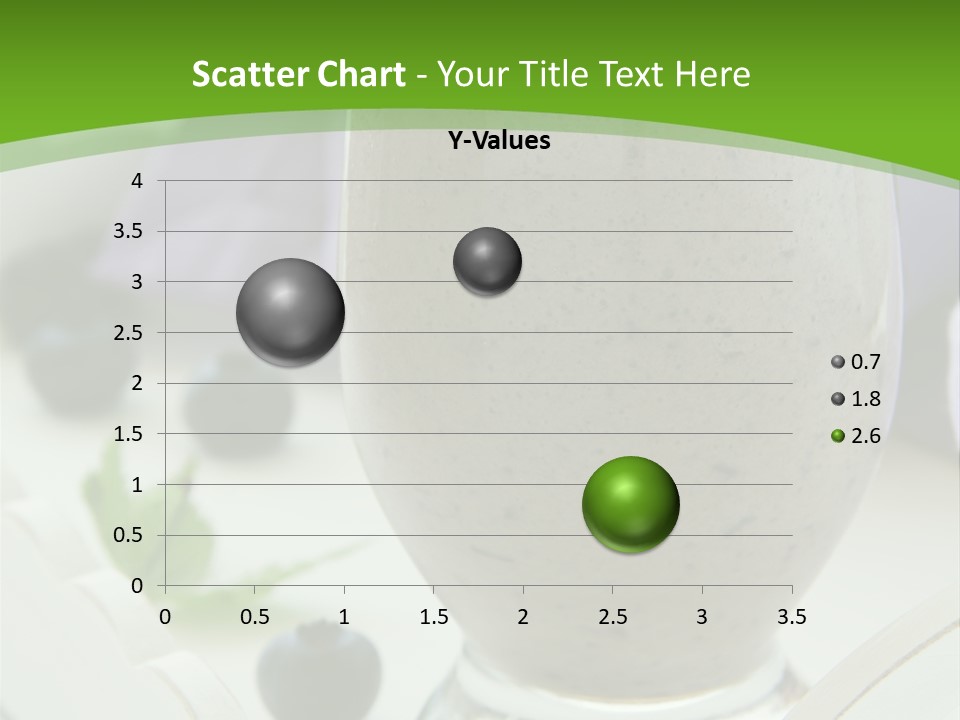 A Glass Filled With A Smoothie Next To Blueberries PowerPoint Template