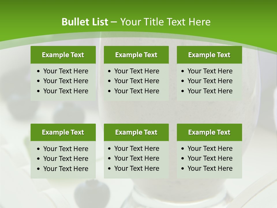 A Glass Filled With A Smoothie Next To Blueberries PowerPoint Template