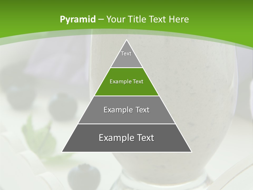 A Glass Filled With A Smoothie Next To Blueberries PowerPoint Template