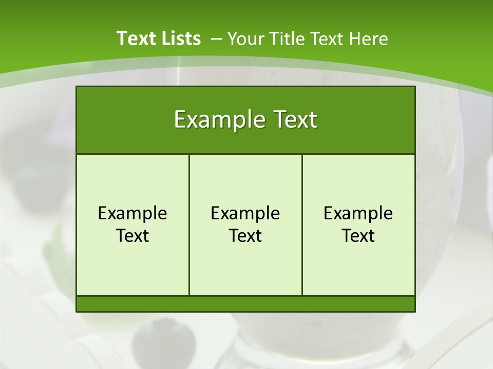 A Glass Filled With A Smoothie Next To Blueberries PowerPoint Template