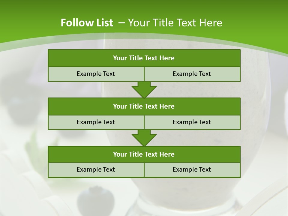 A Glass Filled With A Smoothie Next To Blueberries PowerPoint Template
