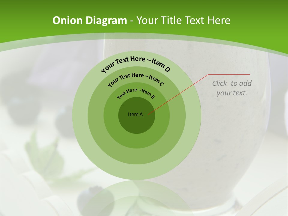 A Glass Filled With A Smoothie Next To Blueberries PowerPoint Template