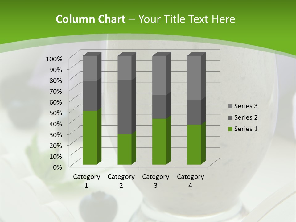 A Glass Filled With A Smoothie Next To Blueberries PowerPoint Template