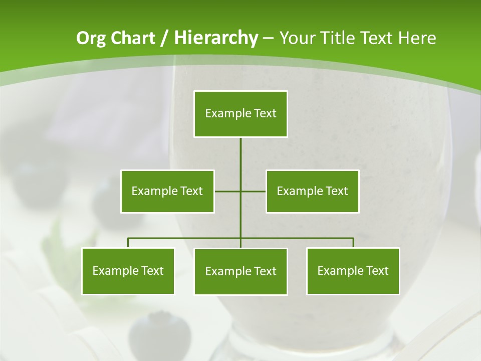 A Glass Filled With A Smoothie Next To Blueberries PowerPoint Template