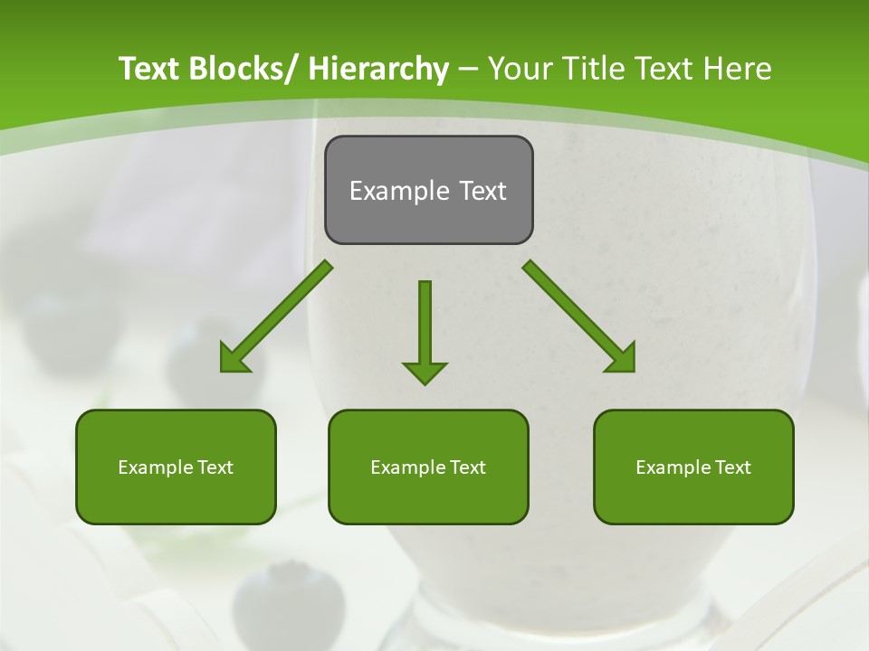 A Glass Filled With A Smoothie Next To Blueberries PowerPoint Template