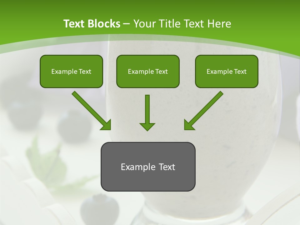 A Glass Filled With A Smoothie Next To Blueberries PowerPoint Template