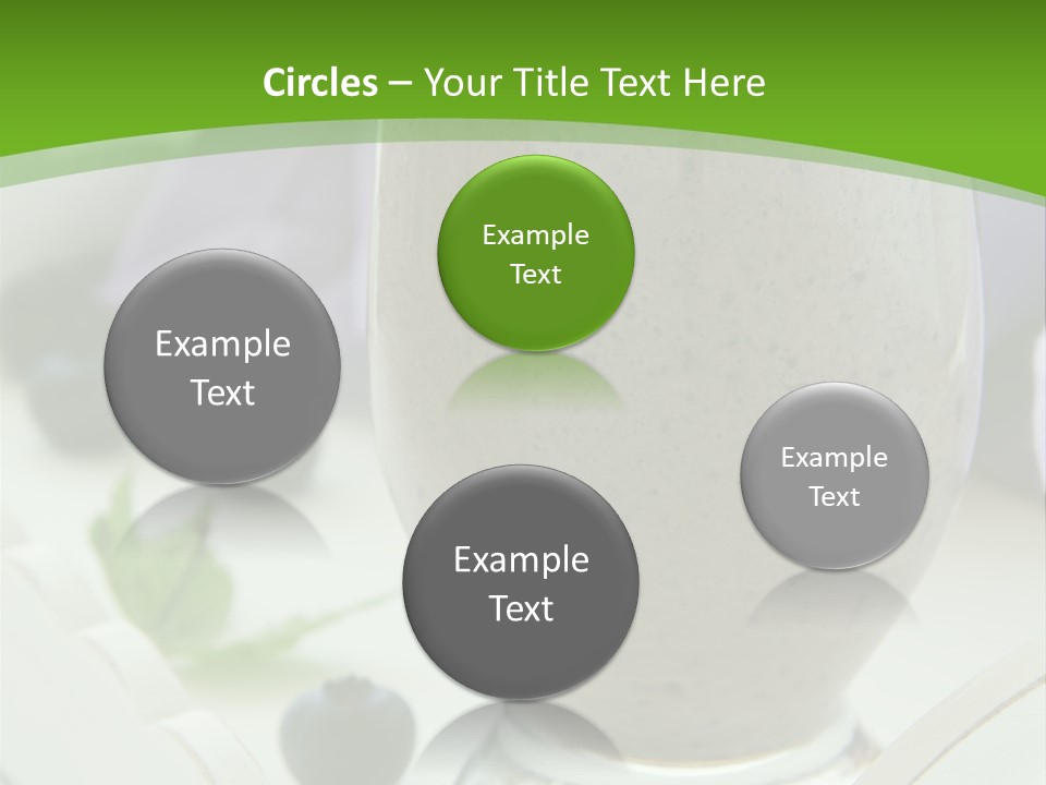 A Glass Filled With A Smoothie Next To Blueberries PowerPoint Template