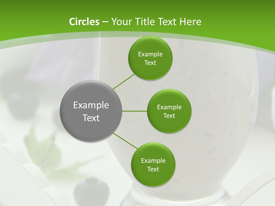 A Glass Filled With A Smoothie Next To Blueberries PowerPoint Template