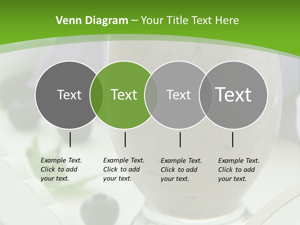 A Glass Filled With A Smoothie Next To Blueberries PowerPoint Template