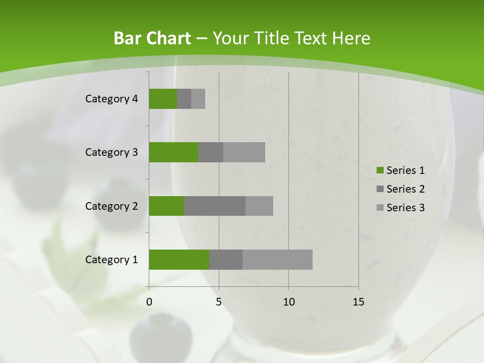A Glass Filled With A Smoothie Next To Blueberries PowerPoint Template