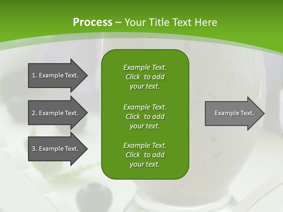 A Glass Filled With A Smoothie Next To Blueberries PowerPoint Template