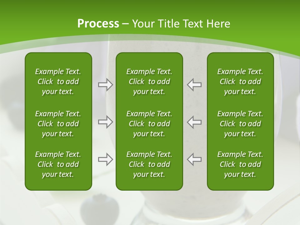 A Glass Filled With A Smoothie Next To Blueberries PowerPoint Template