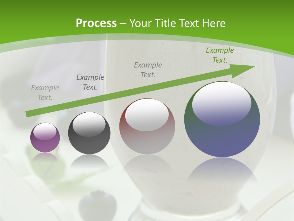 A Glass Filled With A Smoothie Next To Blueberries PowerPoint Template