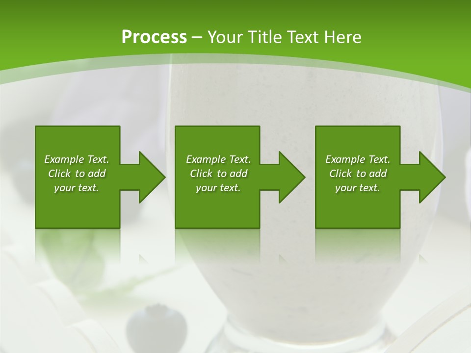 A Glass Filled With A Smoothie Next To Blueberries PowerPoint Template