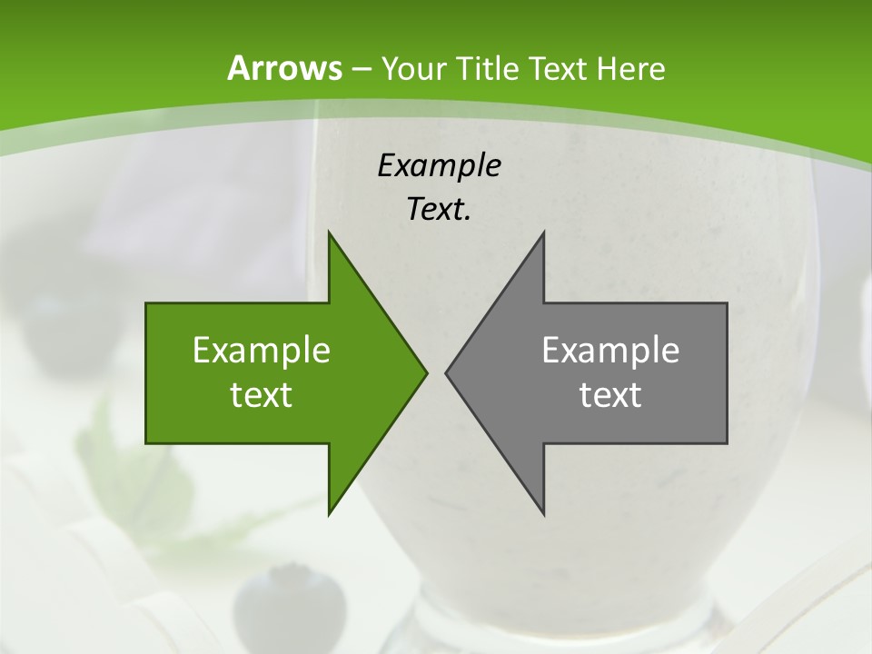 A Glass Filled With A Smoothie Next To Blueberries PowerPoint Template