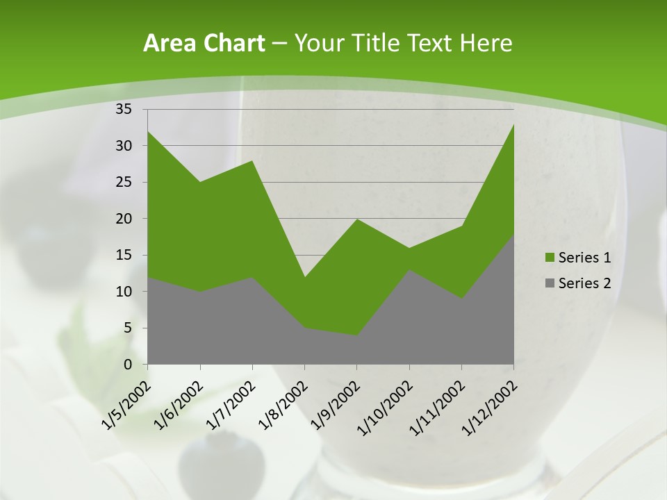 A Glass Filled With A Smoothie Next To Blueberries PowerPoint Template