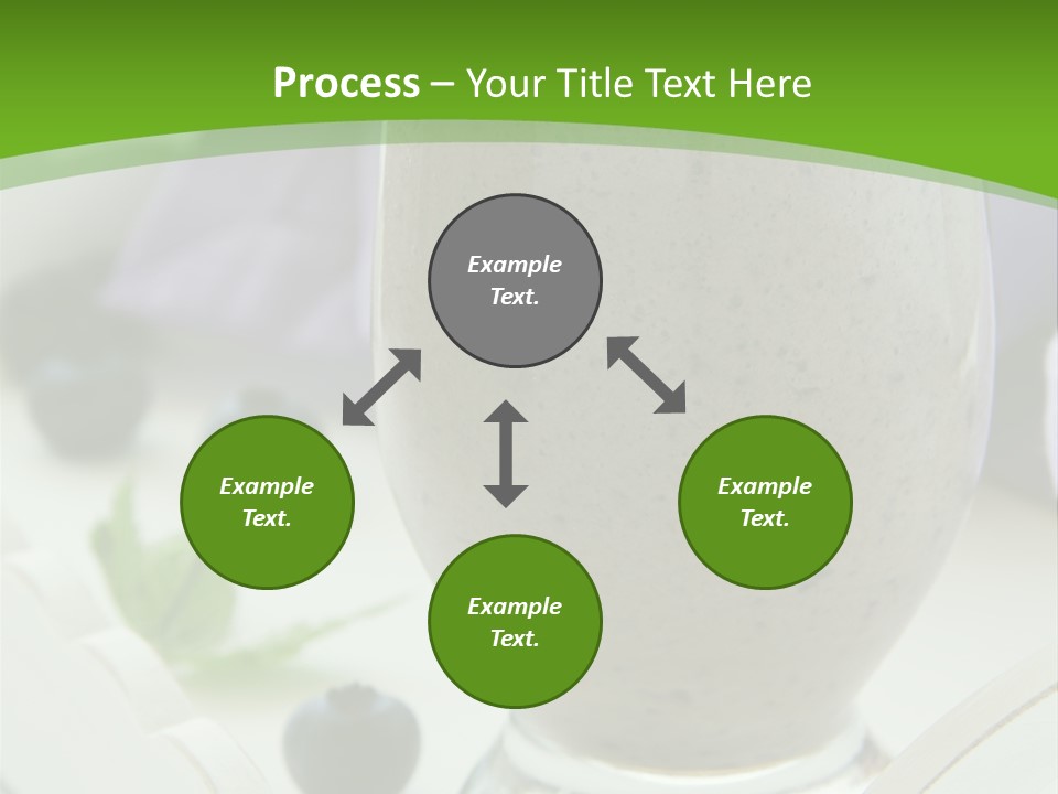 A Glass Filled With A Smoothie Next To Blueberries PowerPoint Template
