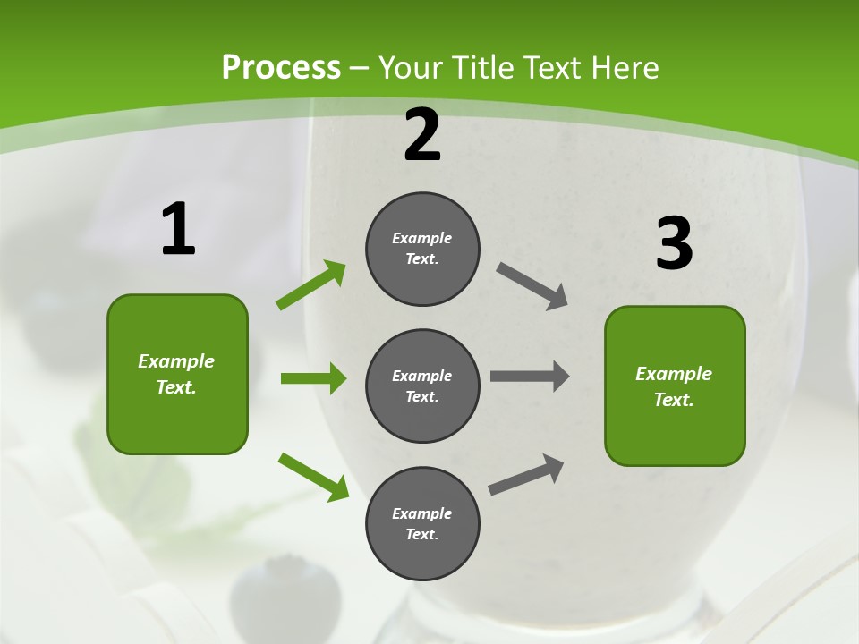 A Glass Filled With A Smoothie Next To Blueberries PowerPoint Template
