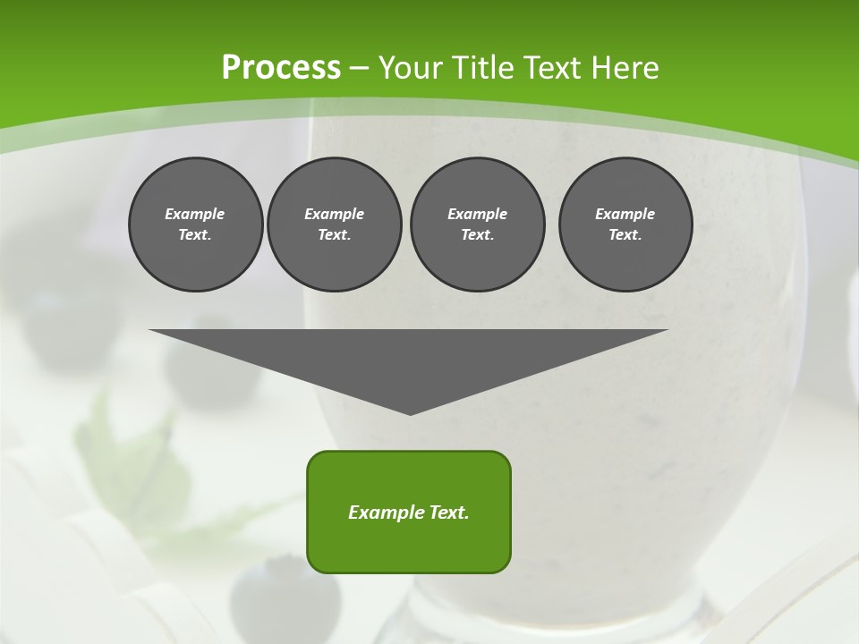 A Glass Filled With A Smoothie Next To Blueberries PowerPoint Template