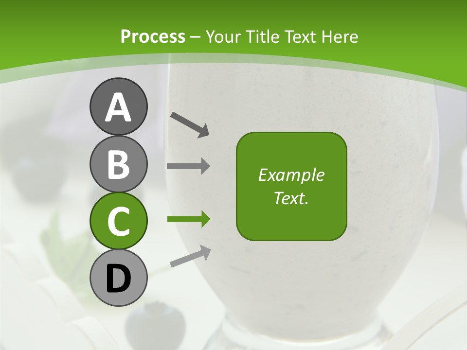 A Glass Filled With A Smoothie Next To Blueberries PowerPoint Template