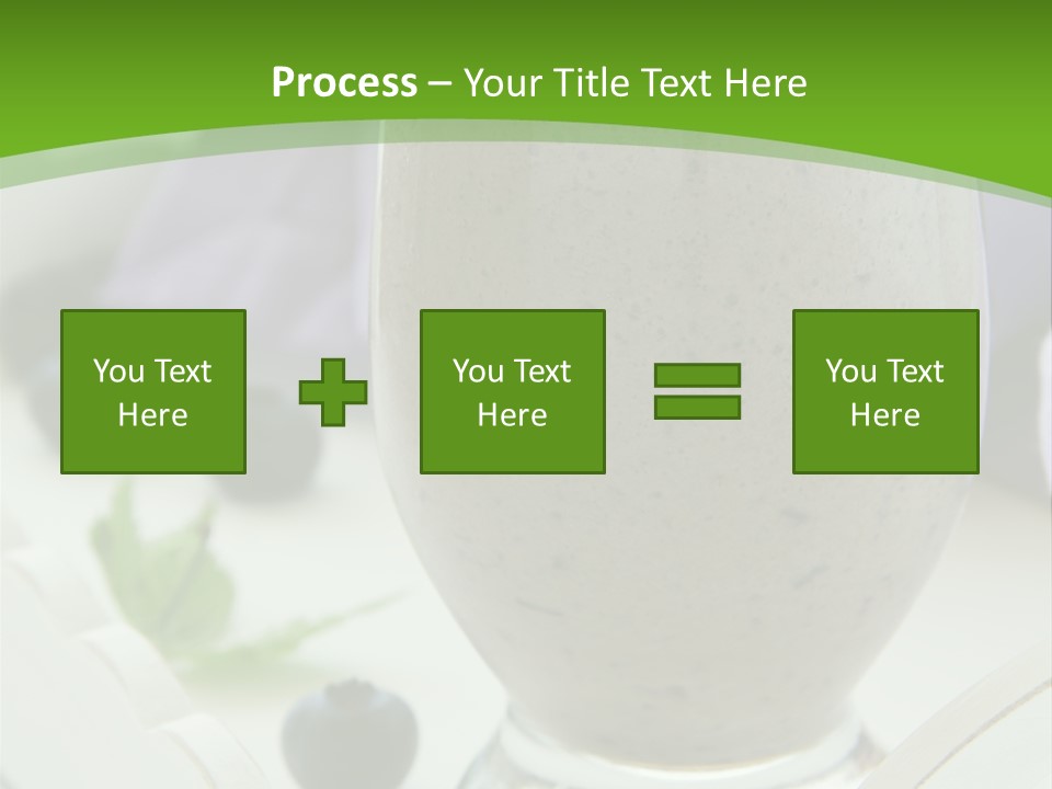 A Glass Filled With A Smoothie Next To Blueberries PowerPoint Template