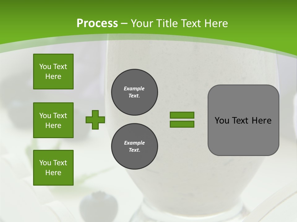 A Glass Filled With A Smoothie Next To Blueberries PowerPoint Template
