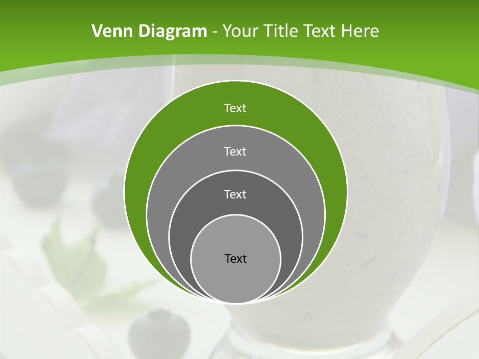 A Glass Filled With A Smoothie Next To Blueberries PowerPoint Template