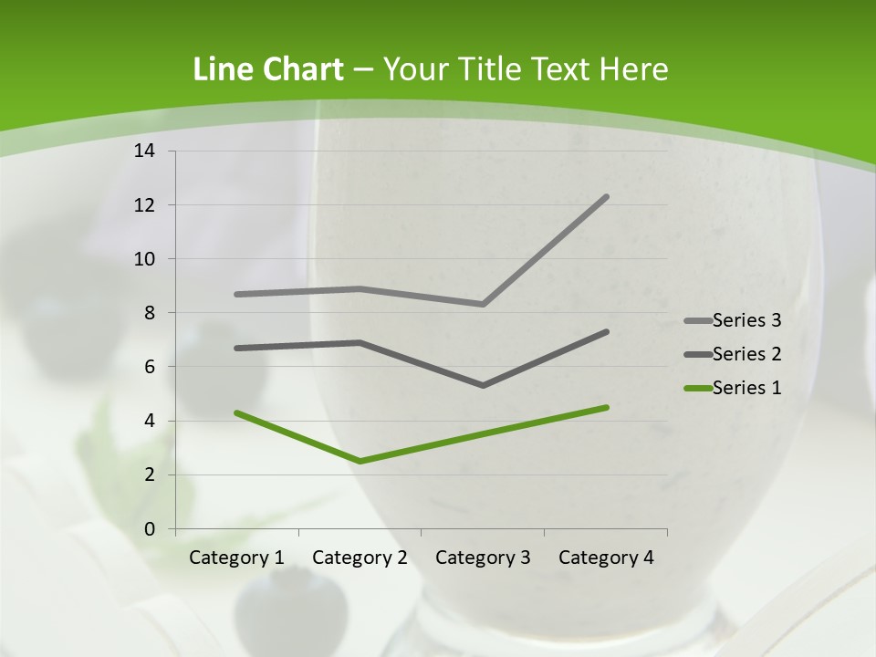 A Glass Filled With A Smoothie Next To Blueberries PowerPoint Template