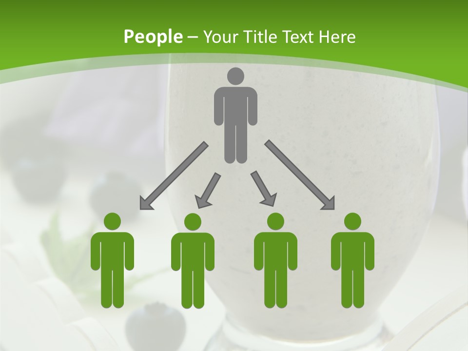 A Glass Filled With A Smoothie Next To Blueberries PowerPoint Template